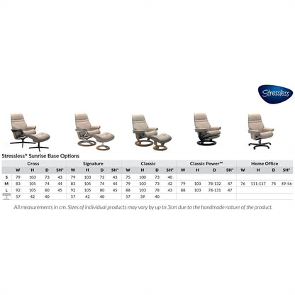 Sunrise Medium Leather Recliner - Classic Base