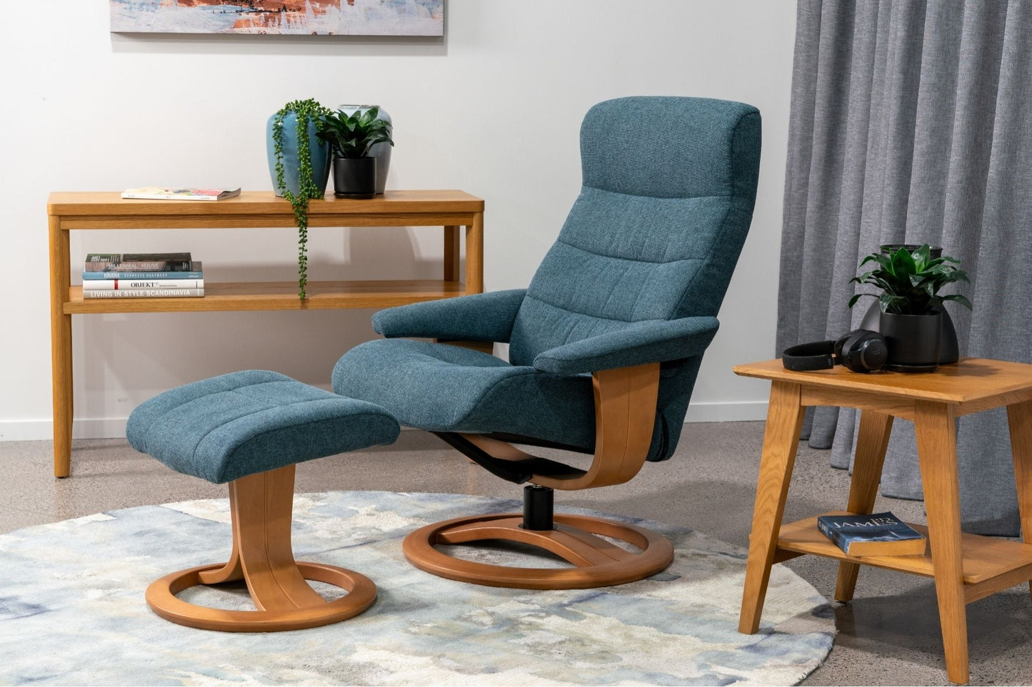 Tampa Recliner & Footstool - Fabric