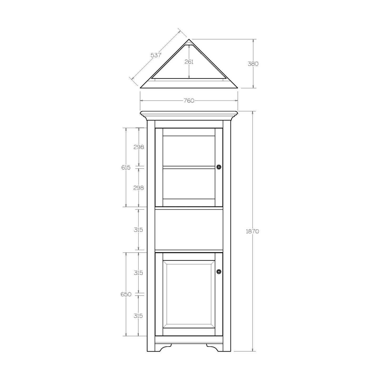 Villager Corner Hutch