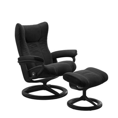 Wing Large Leather Recliner - Signature Base