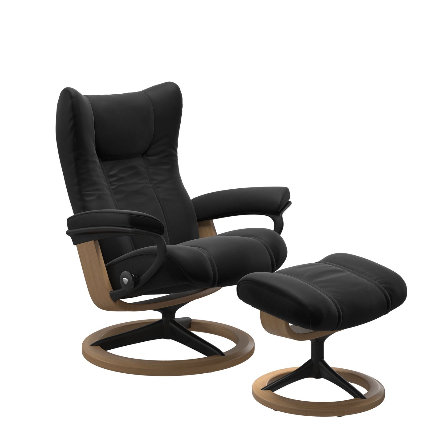 Wing Large Leather Recliner - Signature Base