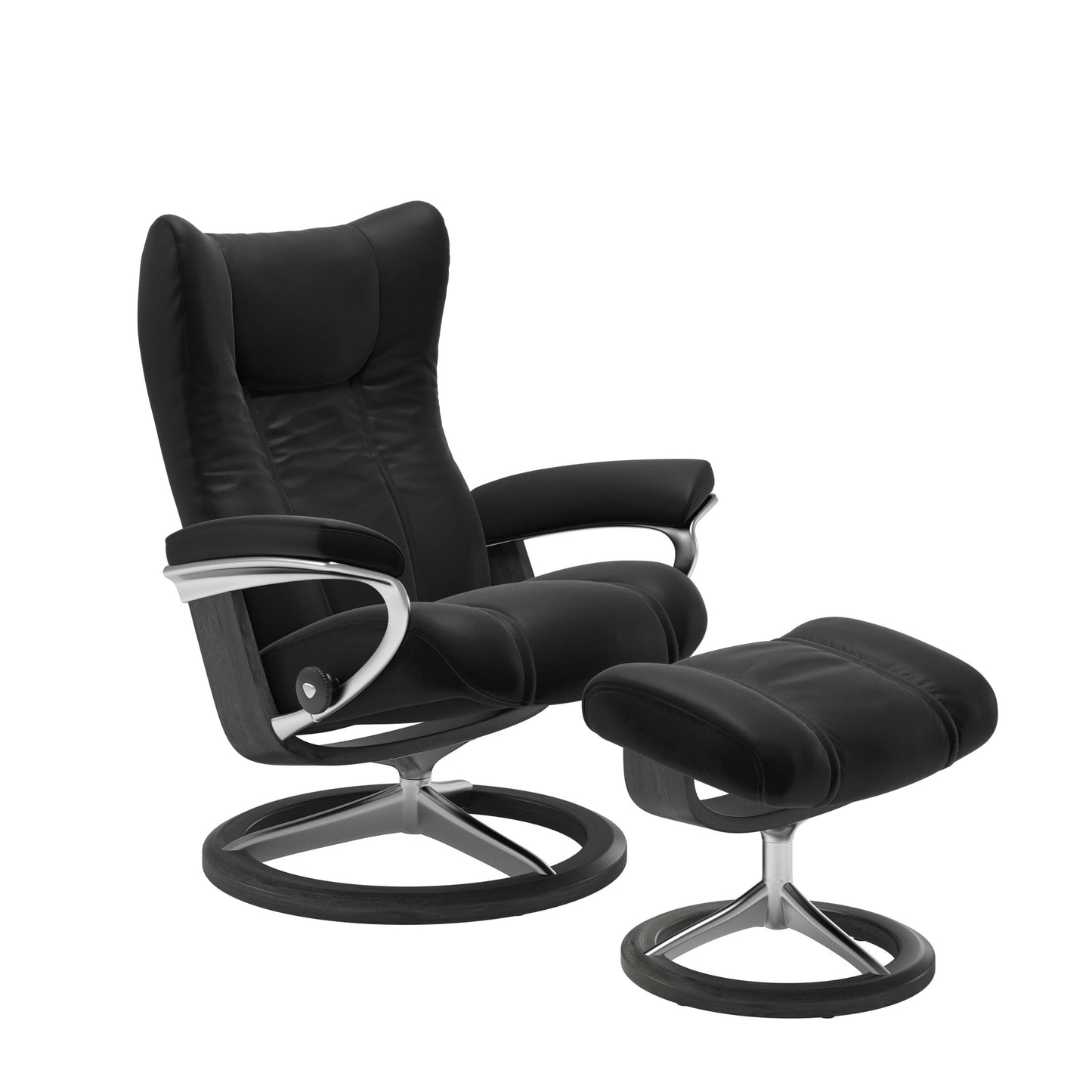Wing Large Leather Recliner - Signature Base