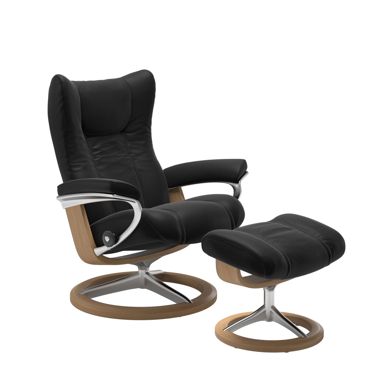 Wing Large Leather Recliner - Signature Base