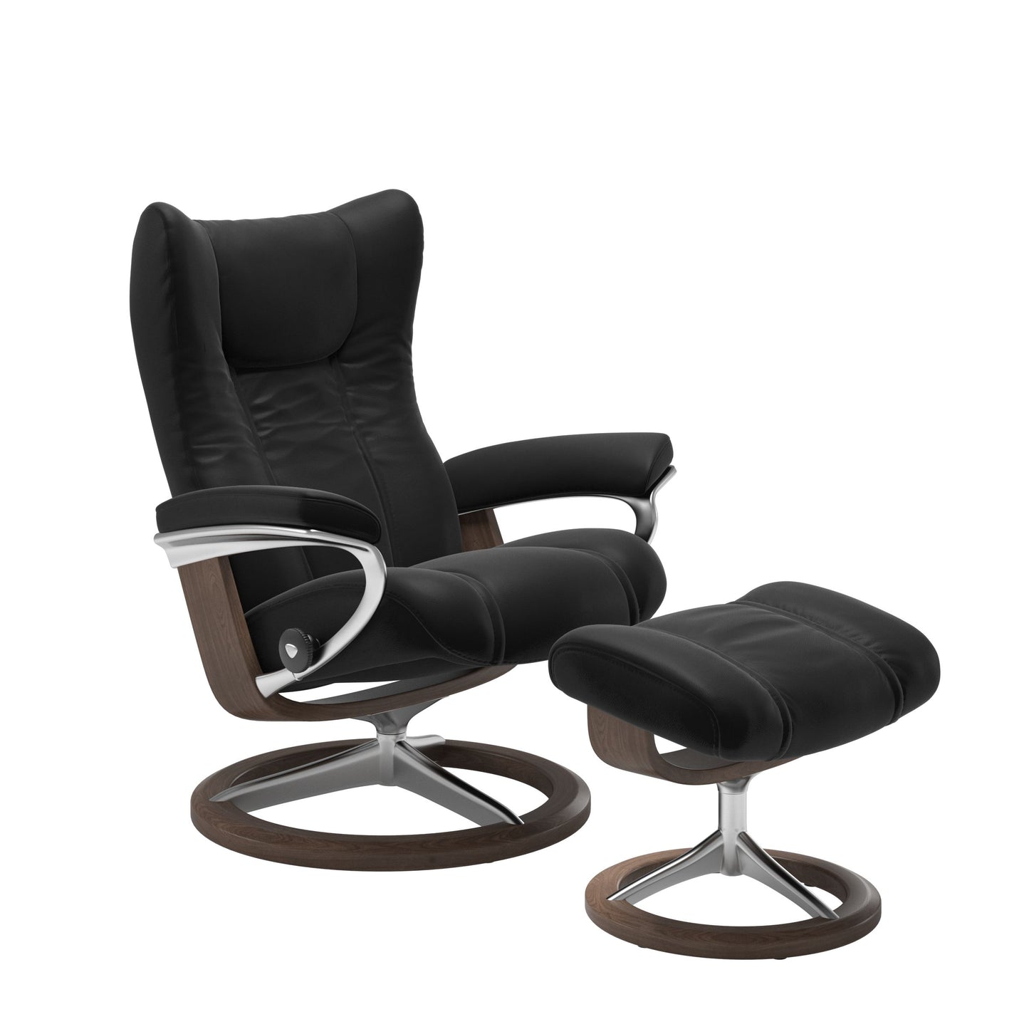 Wing Large Leather Recliner - Signature Base