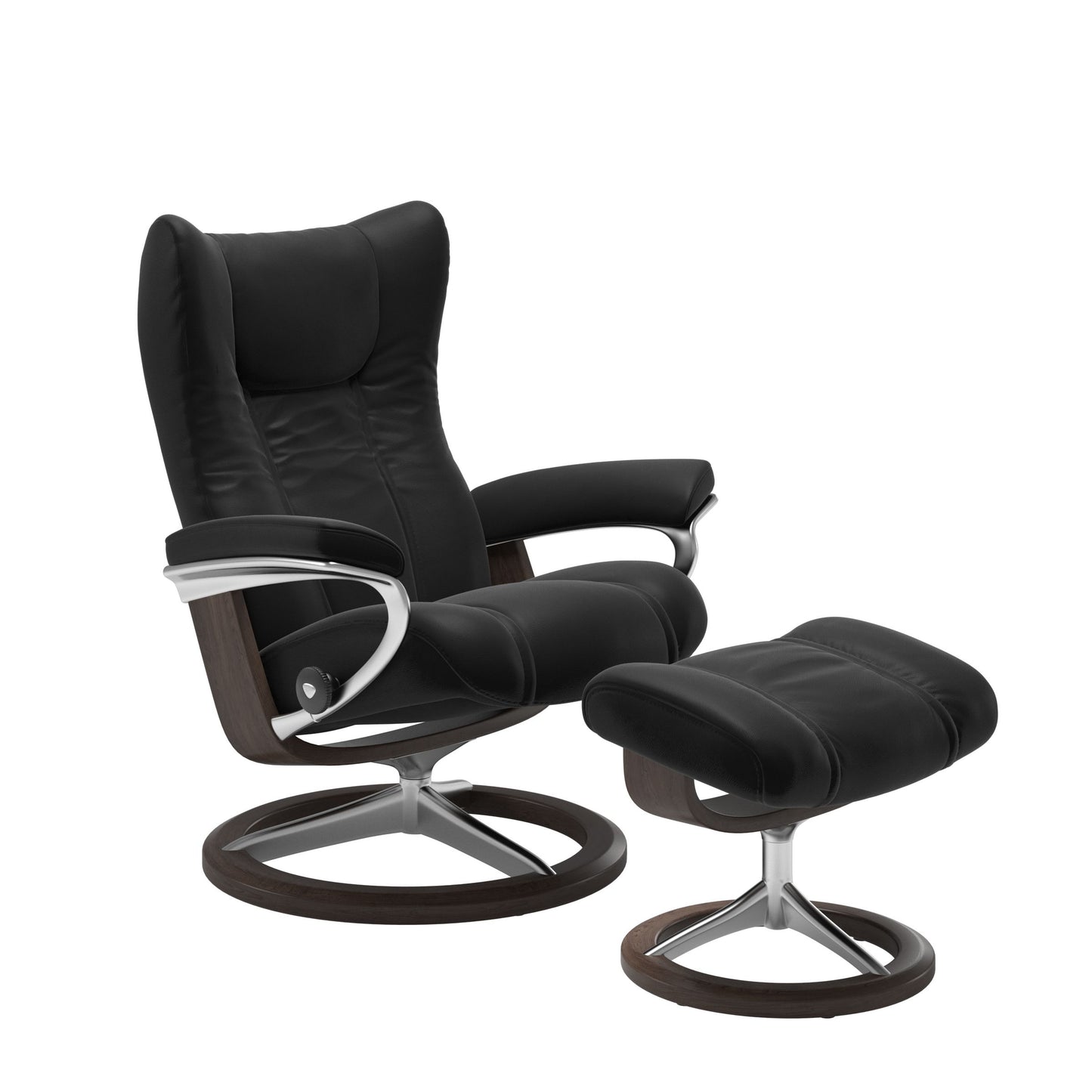 Wing Large Leather Recliner - Signature Base