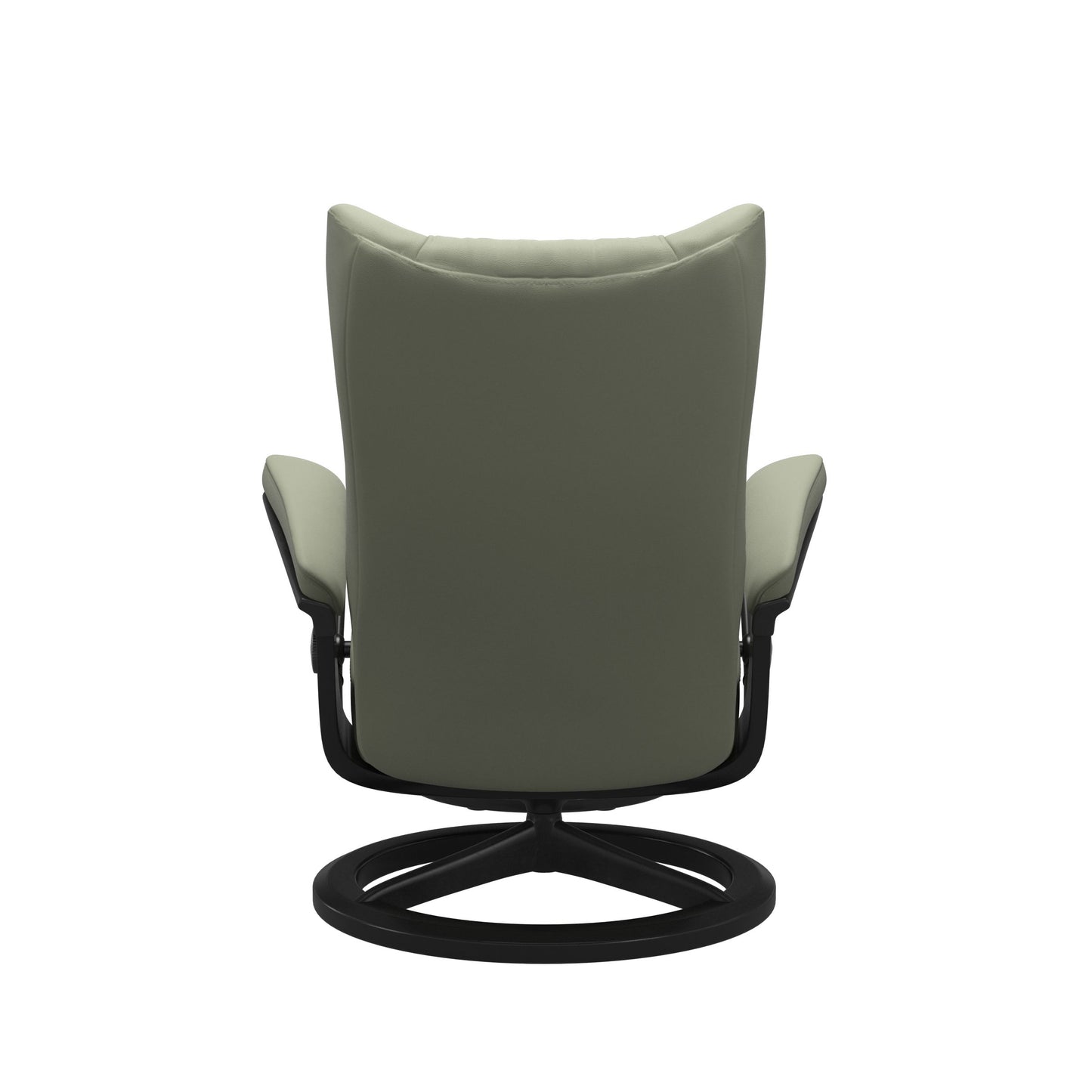 Wing Medium Leather Recliner - Signature Base